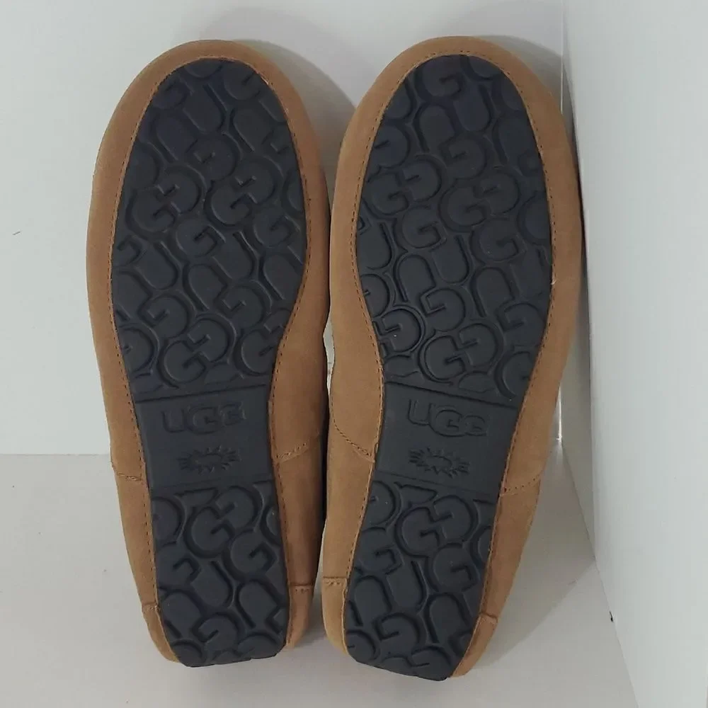 UGG Ascot Slipper Chestnut Suede Wool Comfort Loafer Men's US 12 New